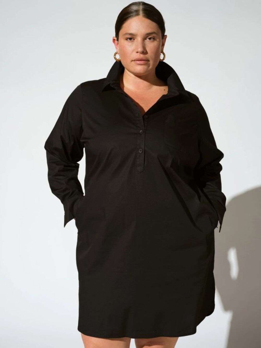 Universal Standard Stretch Poplin Rubicon Shirtdress